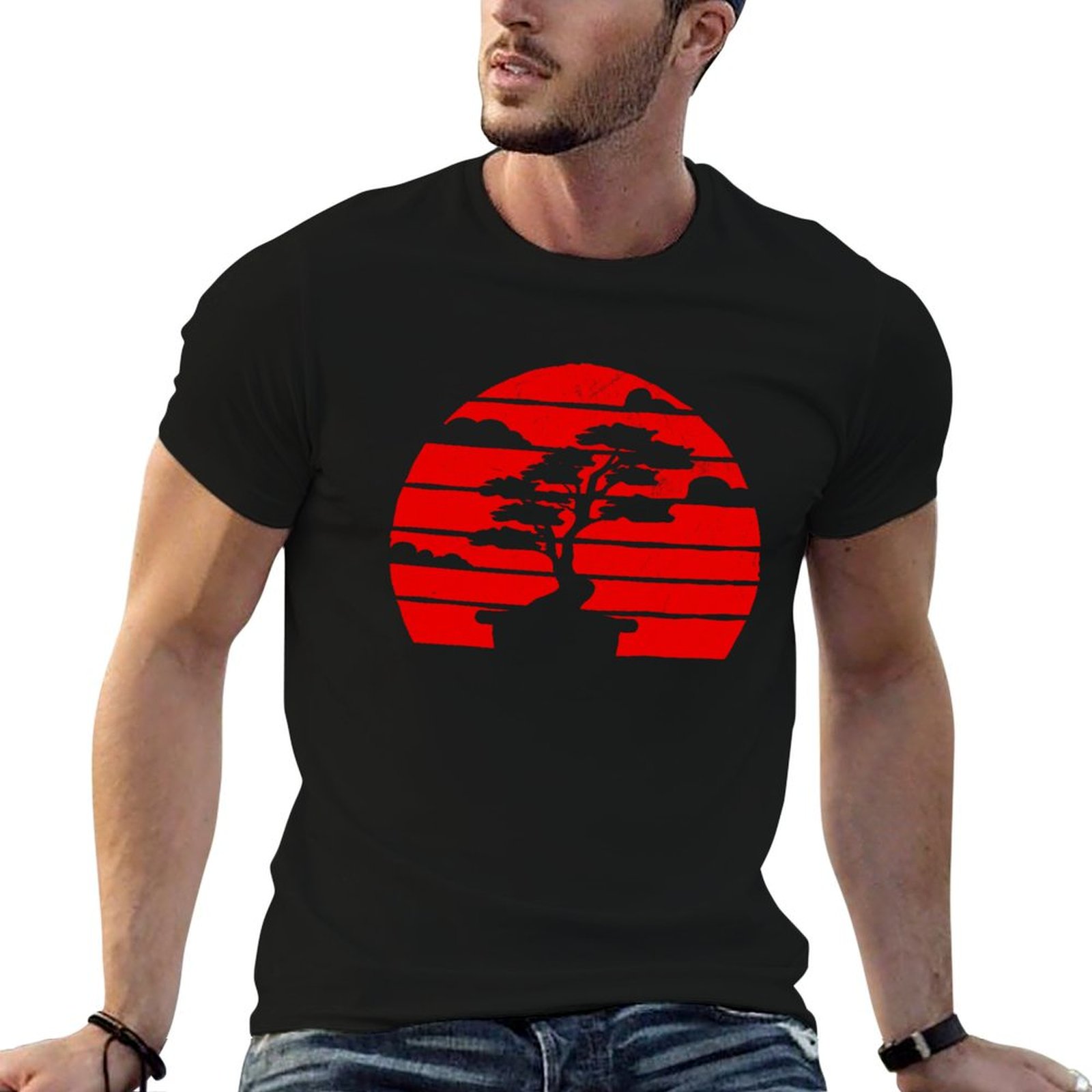 Bonsai Garden Japan - T-shirt da uomo con stampa Bonsai