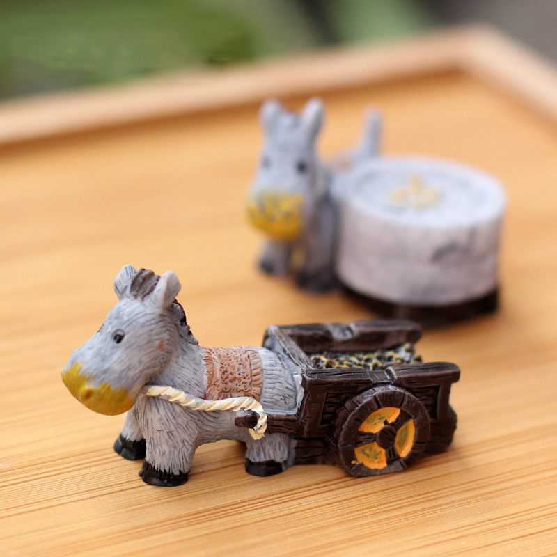 Bonsai Garden Japan - Figurine di animali Mini asino che