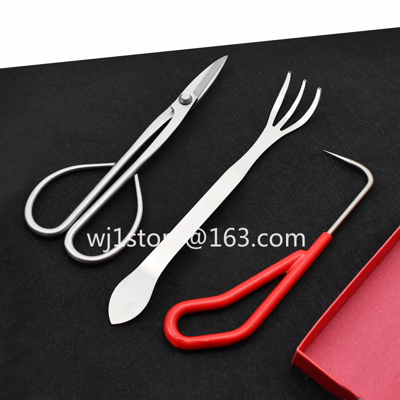 Root Hook Tool - Forbici per bonsai in acciaio inossidabile,