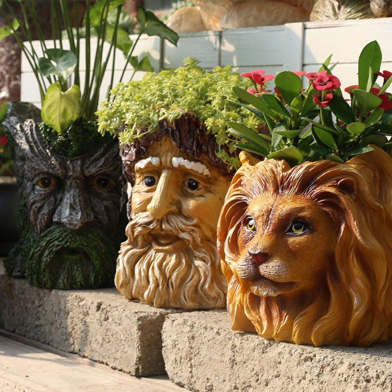 Bonsai Garden Nursery - 3D testa di animale vaso figura