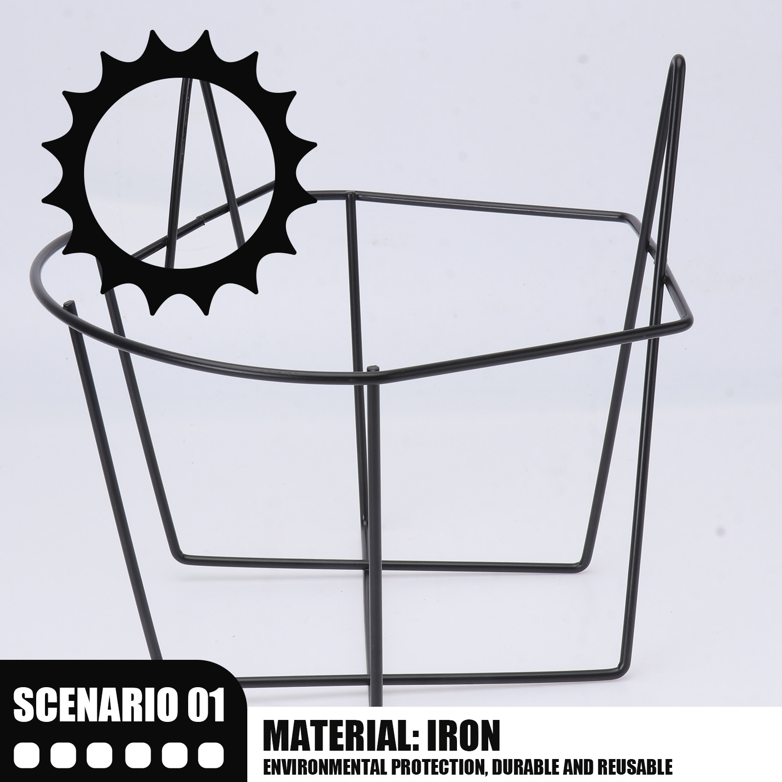 Bonsai Gardening - Supporto da Parete in Ferro Battuto