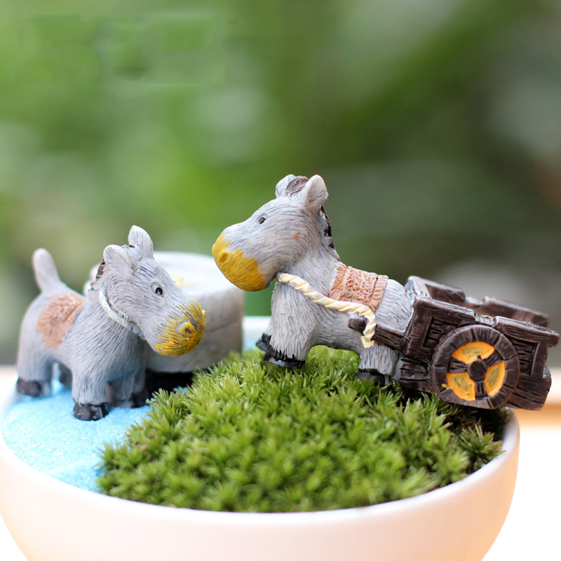 Figurine di animali Mini asino - Bonsai Garden Japan recensione e prezzo